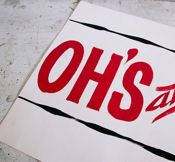 Vintage Audience Cue Card Oh's and Ah's