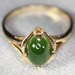 14K Gold and Jade Vintage Ring Size 6.25