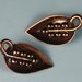 Vintage Copper Earrings Leaf Shaped Clip Earrings