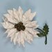 Vintage Poinsettia Brooch White Enameled Large Floral 1960s Mad Men Era
