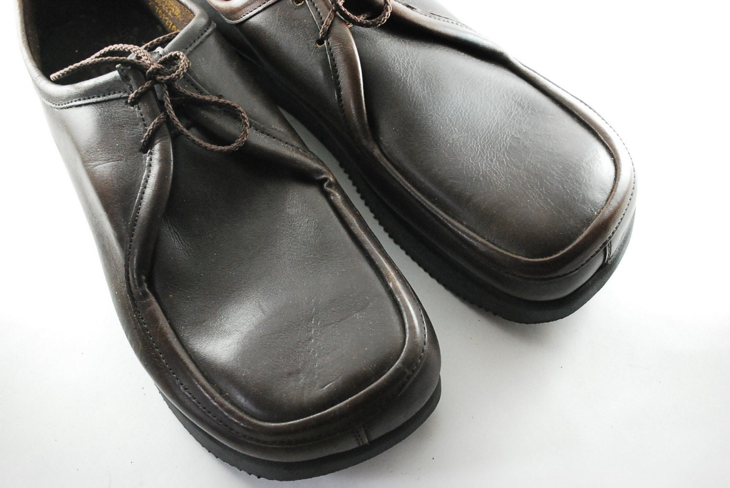 NOS Vintage Men's Anne Kalso Earth Shoes Brown Square Toe