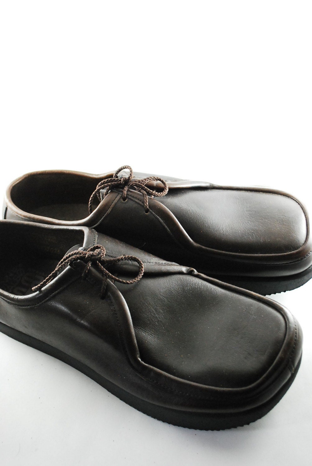 NOS Vintage Men�s Anne Kalso Earth Shoes Brown Square Toe