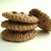 Amigurumi Crochet Chunky Chocolate Chip Cookies Play Food - Set of 4 Crochet Cookies Gift Under 20 Children Play Kitchen Plushie Cookies