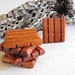 Handcrafted Redwood Slotted Organic Soap Dishes Five