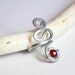 Red Alumium Ring - Czech glass and aluminium