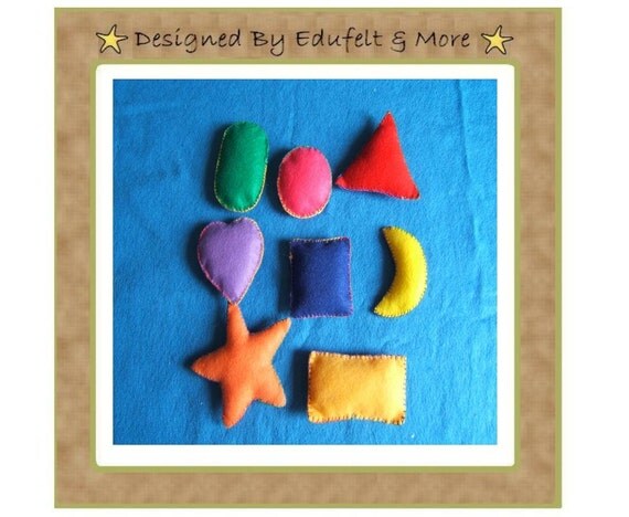 NEW Learning Shapes and Colors Stuffed Felt Shapes