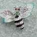 1950's Enamel and Rhinestone Bee Pin/Brooch - Signed