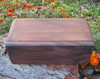 Dark Wood Box, Candle, Photo or Memory Keepsake Boxes