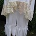 white cotton muslin bloomers.. vintage kitty.. cotton lace, seam binding ribbon.. shabby chic. med - XL