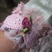 Vintage Kitty... sweet cropped overtop.. vintage roses.. gelato green.. lace, crochet.. ooak.. MEDIUM
