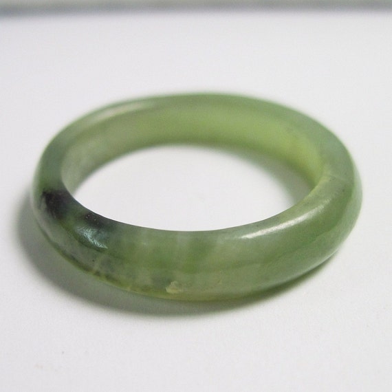 Jade band wedding rings