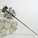 Antique Victorian Crown Stickpin Pin Brooch Vintage Fleur De Lis Sterling Silver Hallmarked 1890s