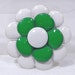 Vintage Hair Decoration Flower Green White 1960's Fab