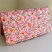 Checkbook Cover Pink / Lavender Flowers with Butterflies