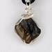Picasso Marble pendant with Sterling Silver wire wrap - P127