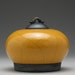 RESERVED FOR SOFIA Raku Ceramic Jar,yellow gold, art pottery jar with lid,handmade, home decor