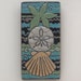 Sea Shells,Ceramic tile,handmade 3x6 raku fired art tile, wall art