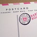 Custom Design for Michelle - 100 Baby Girl Air Mail Postcards