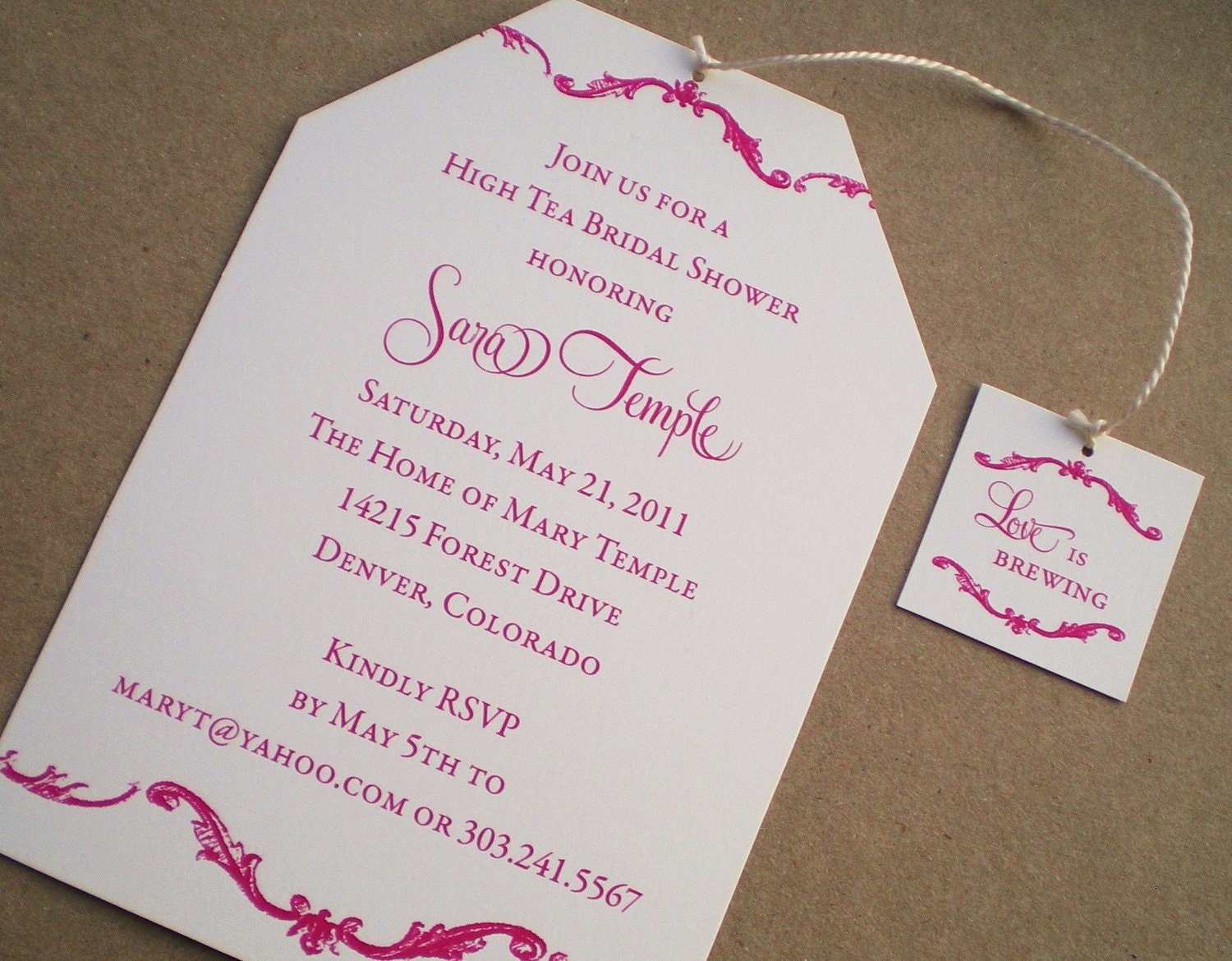 Tea Invitation Wording 4