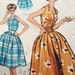 Vintage 1950's Simplicity Dress and Cummerbund Pattern 2565 UNCUT