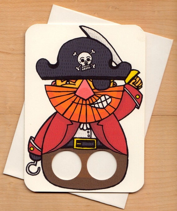Pirate Finger puppet Greeting card