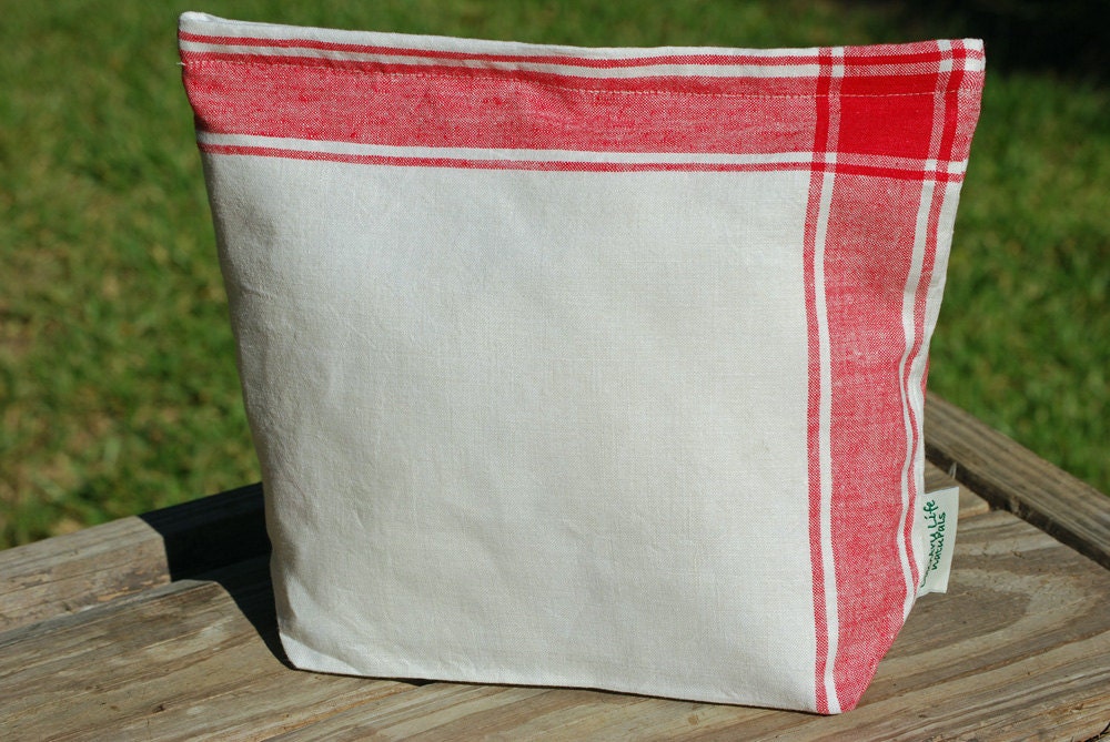 Large Vintage Linen Storage Bag