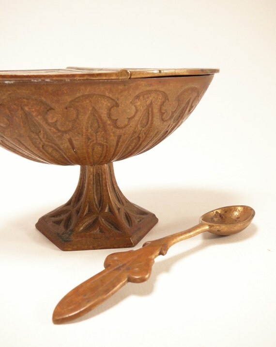 Vintage Catholic Brass Incense Holder