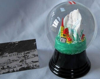 Vintage Austrian Perzy Snowglobe Alpine Steeple