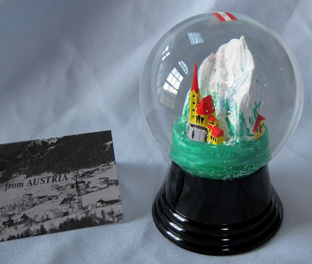 Vintage Austrian Perzy Snowglobe Alpine Steeple