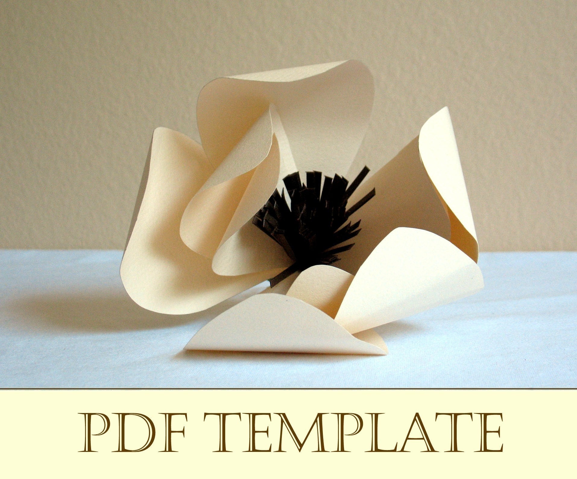 Magnolia Paper Flower Printable PDF Instructions And