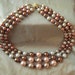CLEARANCE - Sunset - Vintage Inspired 3 Strand Statement Necklace