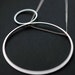 BIG Double Rolling Oh silver necklace