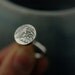 Victorian floral silver cup ring