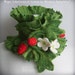 STRAWBERRY FIELDS FOREVER Felted Couture Inspired Scarf with STRAWBERRY CORSAGE FREE SHIPPING