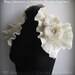 FLOWERS OF ROMANCE Bolero / Wrap Wedding Bridal or Special Occasions Felted with Roses Movable Corsage Free Shipping