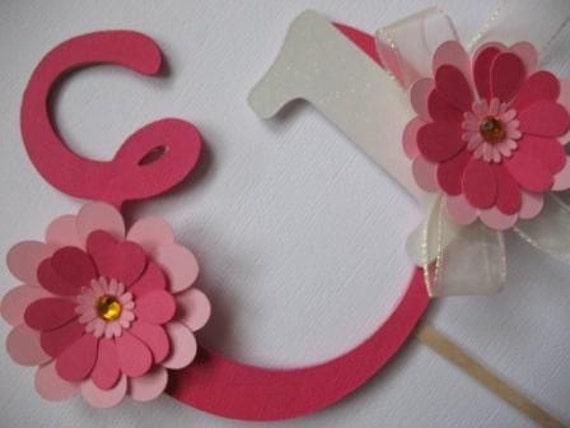 E Paper Letter & Number Cake Topper - Ready to Ship Il_570xn