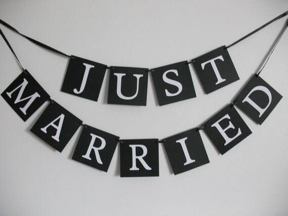 Just Married Wedding Banner.