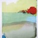 small abstract landscape painting, Painting 180, original fine art, acrylic painting on paper-abstract landscape