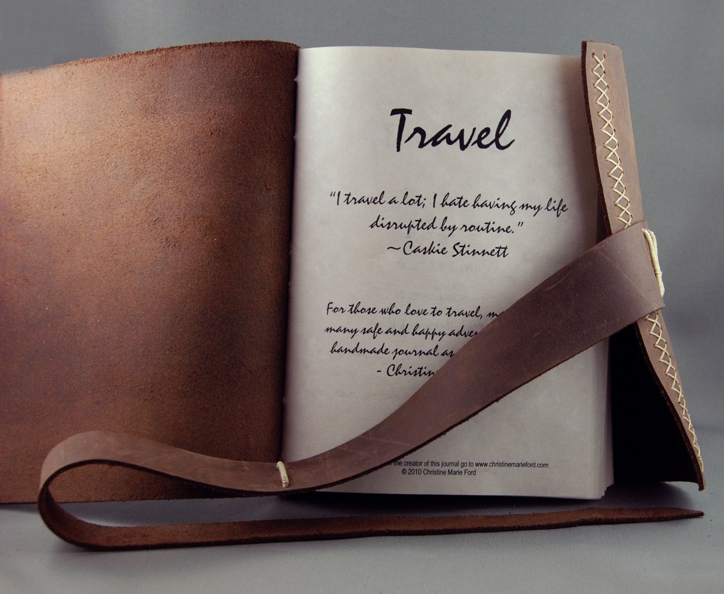 leather travel journal