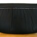 Black Fabric Rhinestone Trim Clutch Bag with Cord Strap