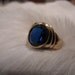 Vintage Blue Sapphire 10K Yellow Gold Ring -Wedding Ring/Engagement Ring/Anniversary Sale