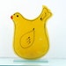 Fused Glass candleholder - yellow Chicken Shape design