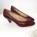 CLEARANCE Aigner Womens Pumps/ Oxblood Braid Low Heel Shoes/ US Wom 7 to 6.5
