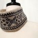 Vintage Neck or Ear warmer, Cowl, Gaiter, Nordic Ski Pattern, Snowboarding Skateboarding , Circle Scarf