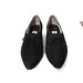 1980s Black Witchy SHoes // Black Pointy Shoes //Evan Picone Kitten Heels // /Spain / US W Size 6.5