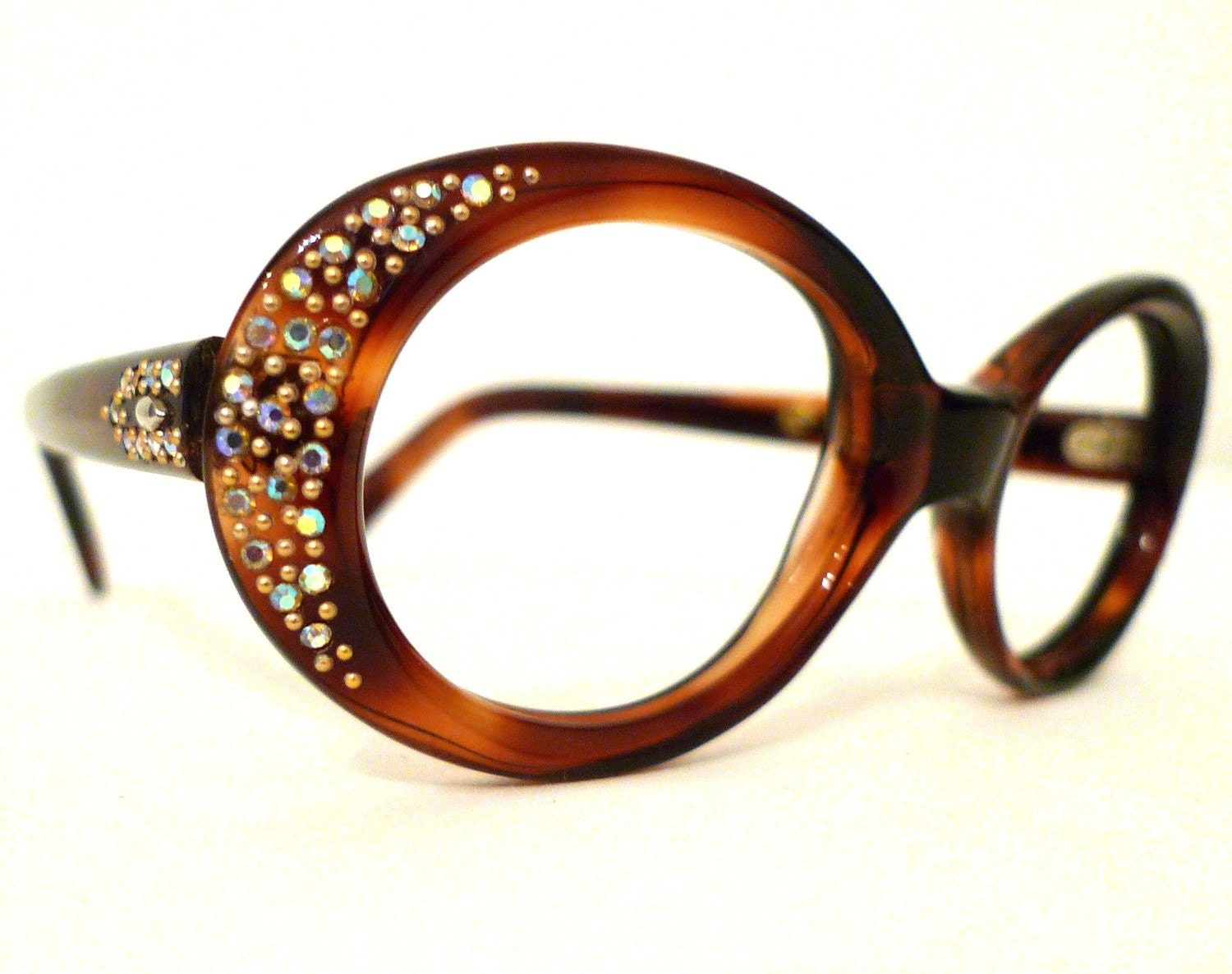 sale Mod Tortoise Shell Rhinestone Bubble Eyeglass by BibbysRocket