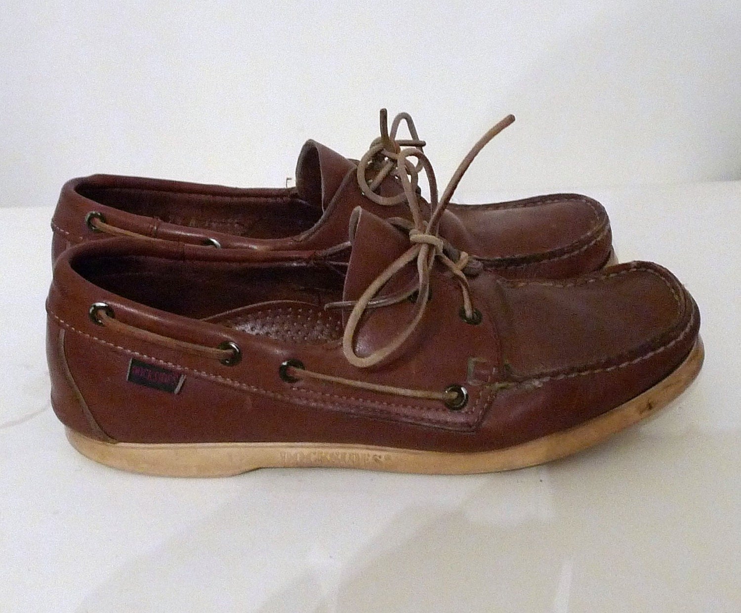 Vintage Sebago Docksides /Leather Boat Shoes /Blucher