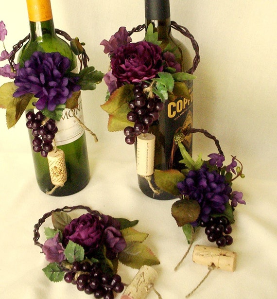 Wine Theme Wedding Centerpieces Wine Bottle Topper by