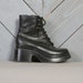 90s PLATFORM BOOTS / Chunky Sole Lace-Ups, 6
