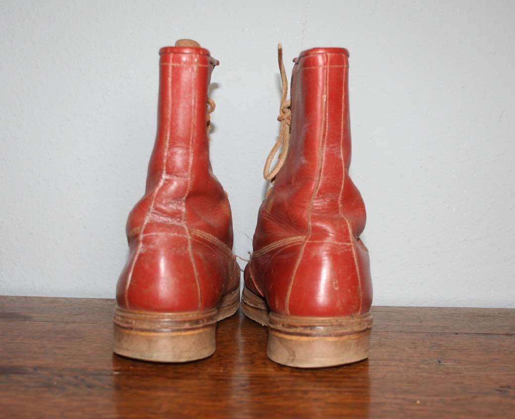 1960s WORK BOOTS / Rugged Caramel Brown by luckyvintageseattle